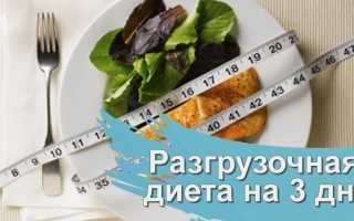 Правила разгрузочной диеты для похудения: варианты меню на 3 дня и на неделю для здоровья