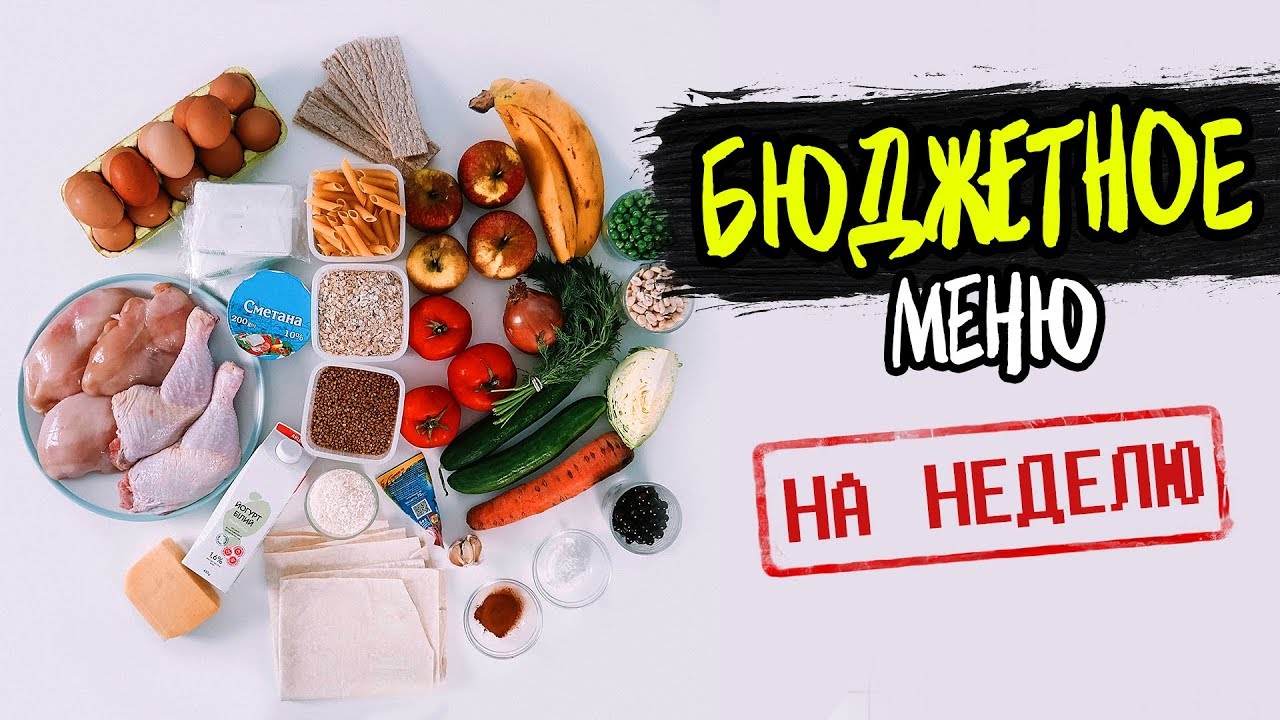 Бюджетное меню на неделю