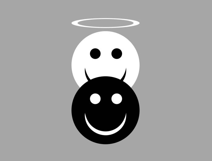 добрый и злой смайл