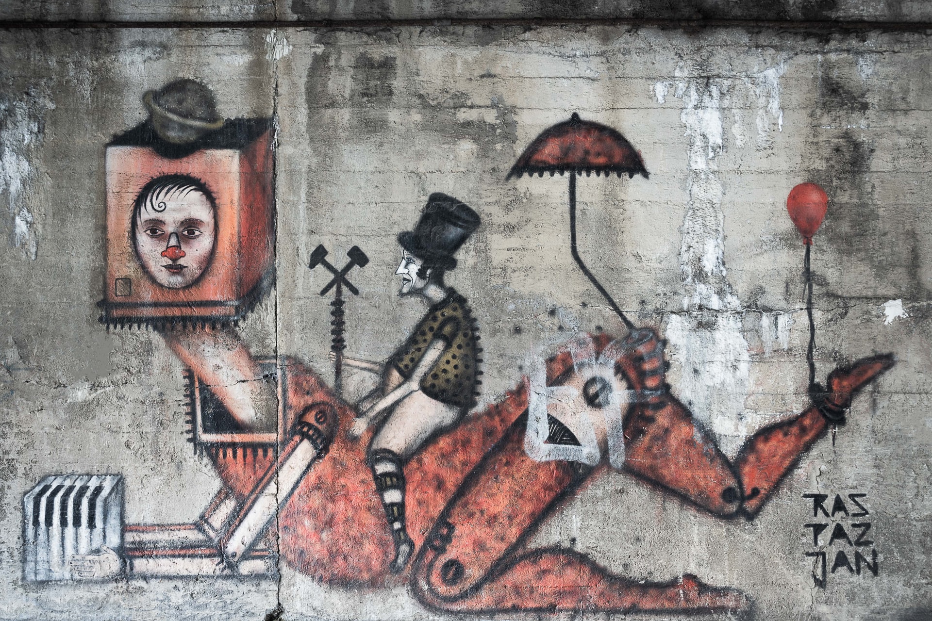 арт на стене