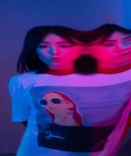 размытое фото девушки