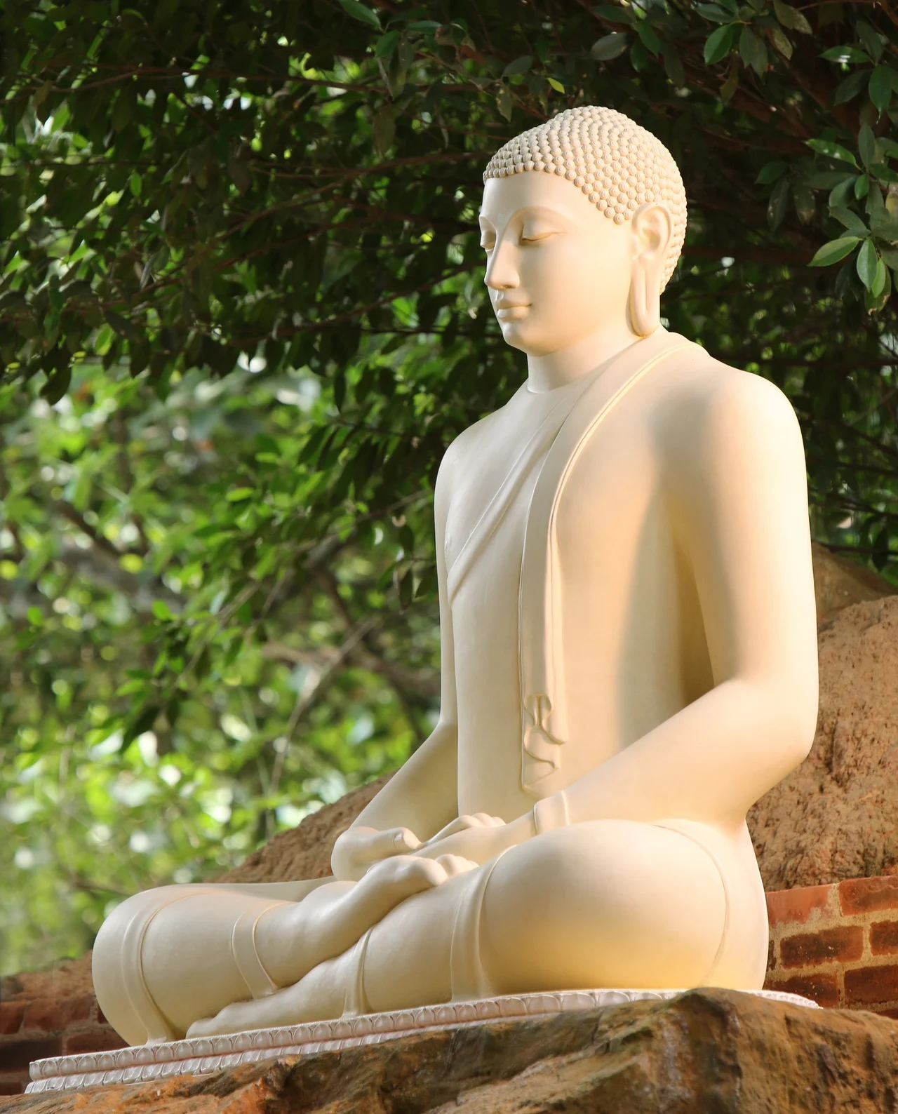 Будда медитирует на природе